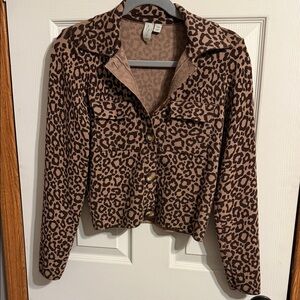 Joie Brown Leopard Print Blazer